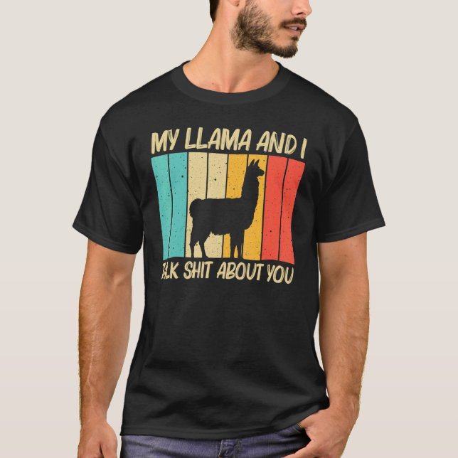 Camiseta Llama For Men Women Alpaca Farming Zookeeper Peruv (Frente)