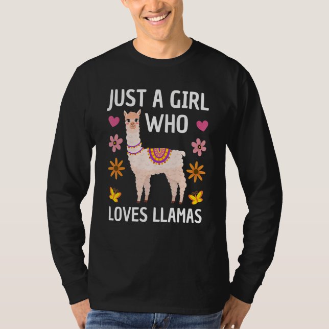 Camiseta Llama For Women Girls Llama  Farm Animal (Frente)