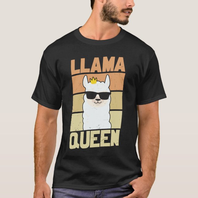 Camiseta Llama Funny Cute Retro Style Alpaca Graphic Plus (Frente)