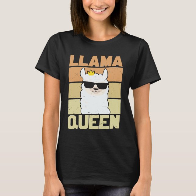 Camiseta Llama  Funny Cute Retro Style Alpaca Graphic Plus  (Frente)