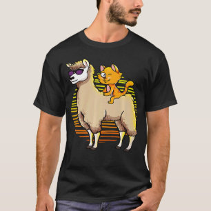 Camiseta Llama Gato Llama lhama Gato Premium
