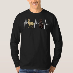 Camiseta Llama Giant Schnauzer Heartbeat Dog