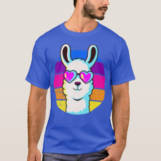 Camiseta Llama Heart Glass Alpaca Llamas Lover Garotas