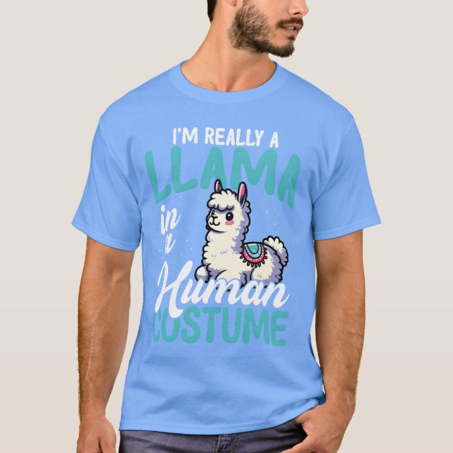 Camiseta Llama in Human Costume Funny friends (Frente)