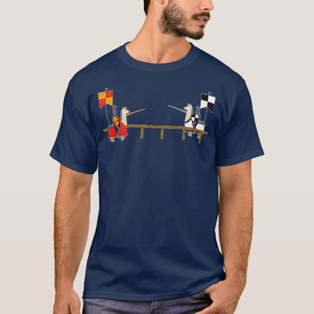 Camiseta Llama Jousting Funny Medieval Knight Lance (Frente)