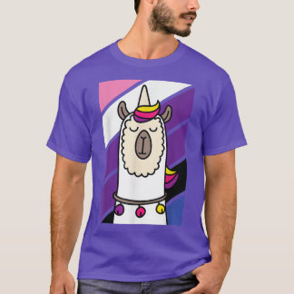 Camiseta Llama LGBTQ Engraçado Alpaca Unicorn