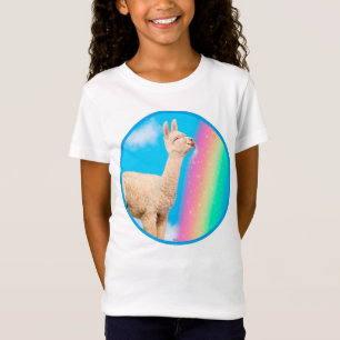Camiseta Llama Licitando o Arco-Íris