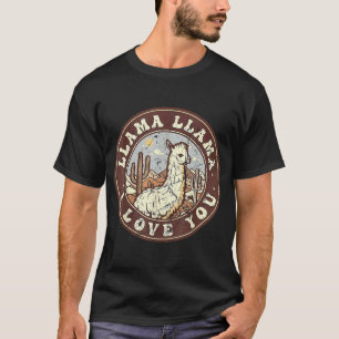 Camiseta Llama Llama I Love You Retro Style touch of Alpaca