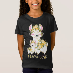 Camiseta Llama Love - Amarelo