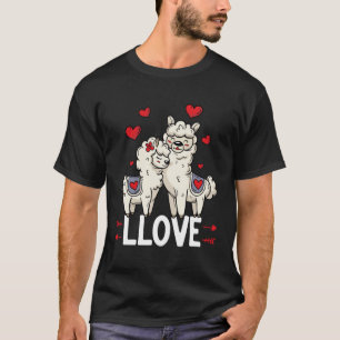 Camiseta Llama Love Dia de os namorados Llama Animal