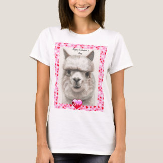 Camiseta Llama Love T-shirt Feliz dia de os namorados Cute