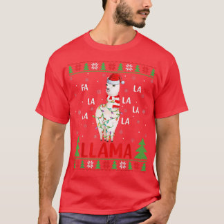 Camiseta Llama Lover Xmas Luz Feia Cristo La Llama