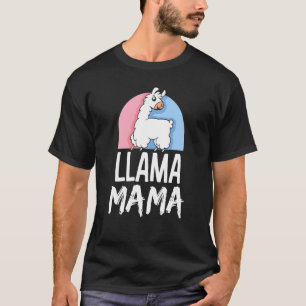 Camiseta Llama Mama Animal Pet Cute Mãe Mãe Mãe Mamãe Mãe