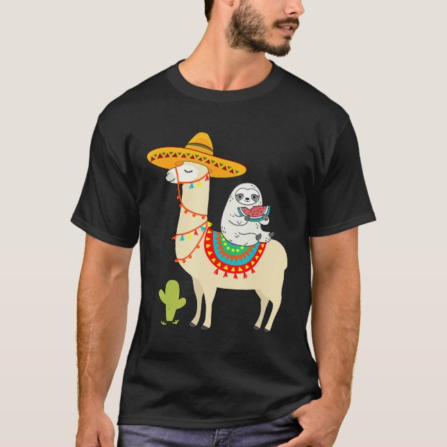 Camiseta Llama mexicana Fiessta Cinco De Mayo (Frente)