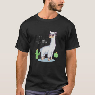 Camiseta Llama No Problama Funny Lama Cactus