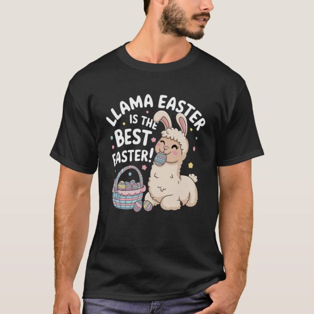 Camiseta Llama Páscoa é a melhor Páscoa! (Frente)