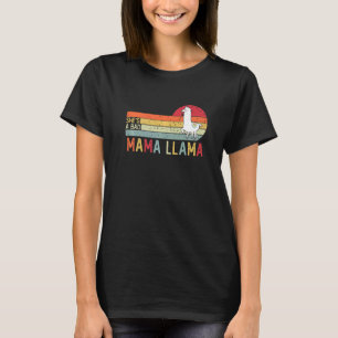 Camiseta Llama Retro Vintage Para Homens Mulheres Ela é uma