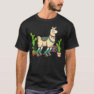 Camiseta Llama Roller Skates Boombox Ghetto Blaster Vintage