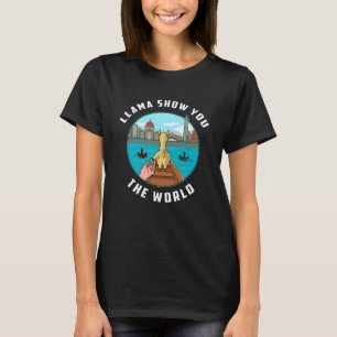 Camiseta Llama Souvenir Llama Mostra-Lhe O Mundo De Veneza