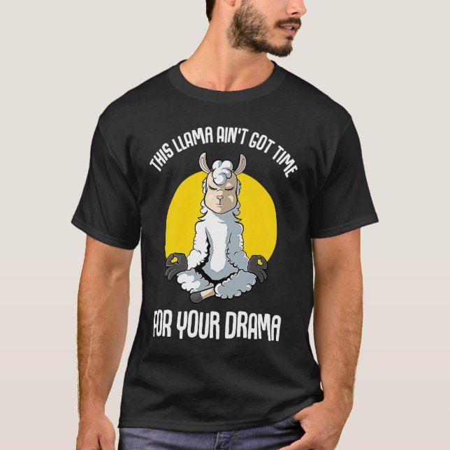Camiseta Llama This Llama Ain't Got Time  Yoga (Frente)