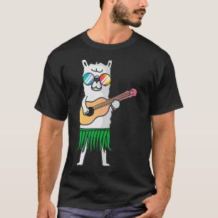 Camiseta Llama Ukulele Luau Cute Funny Legal Hawaii Alpaca 