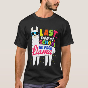 Camiseta Llama Último Dia De Aula Crianças Sem Prob Blusa