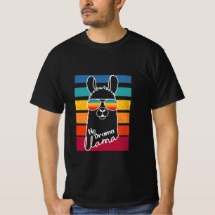 Camiseta Llama Vestindo Óculos De Sol Com Tiras Coloridas