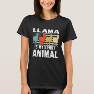 Camiseta Llama Vintage American Flag Spirit Animal