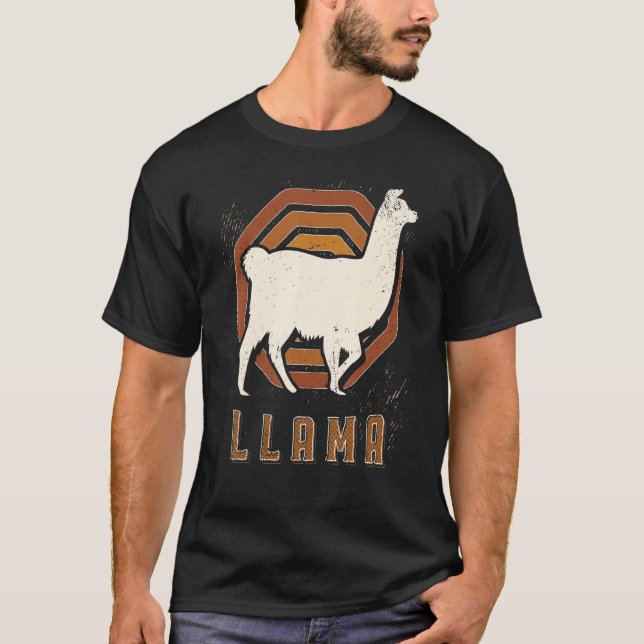 Camiseta Llama Vintage Retro Classic Animal Love (Frente)