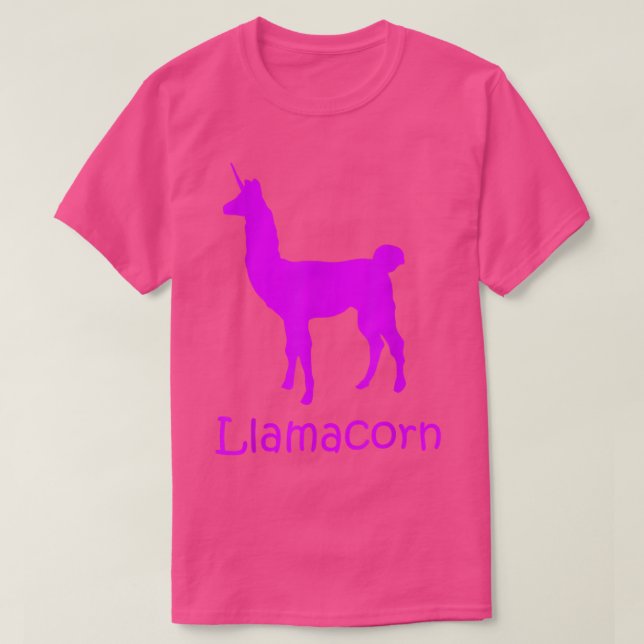 Camiseta Llamacorn Funny Llama e Unicorn (Frente do Design)