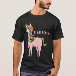 Camiseta Llamacorn Llama Mágico Unicórnio Animal Arco-íris