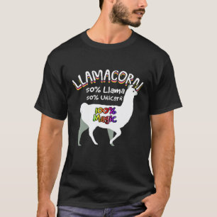 Camiseta LLamacorn Metade Lhama Metade Unicórnio