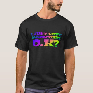 Camiseta Llamacorn para meninas eu amo Llamacorn Lhama Unic