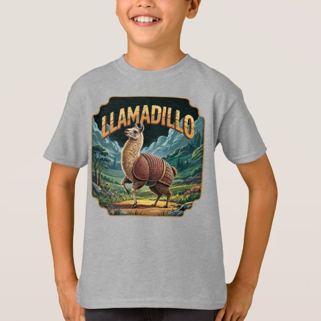 Camiseta Llamadillo Ilustração Combo Criatura Funny (Frente)