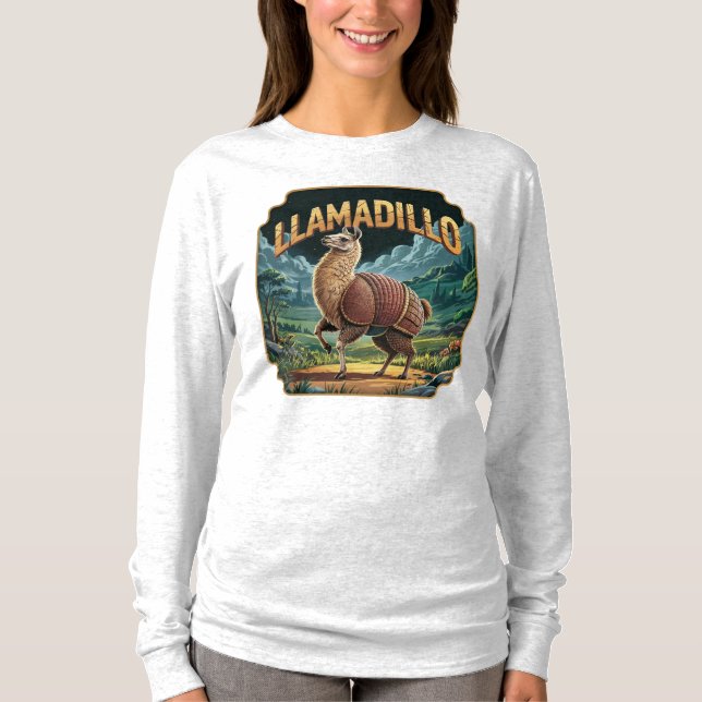 Camiseta Llamadillo Ilustração Combo Criatura Funny (Frente)