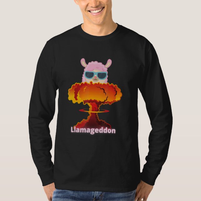 Camiseta Llamageddon Alpacalypse Estranha Alpaca Llama 3 (Frente)