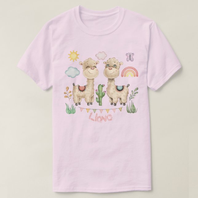 Camiseta Llamas T-Shirt (Frente do Design)