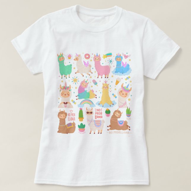 Camiseta Llamas T-Shirt (Frente do Design)
