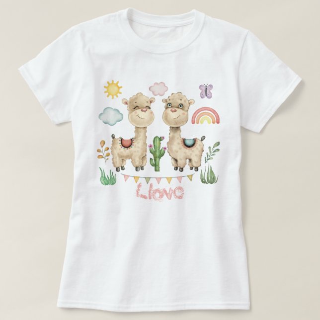 Camiseta Llamas T-Shirt (Frente do Design)