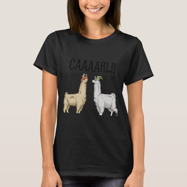 Camiseta Llamas With Hats Carl  (Frente)