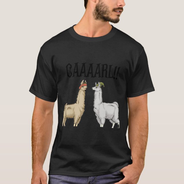Camiseta Llamas With Hats Carl  (Frente)