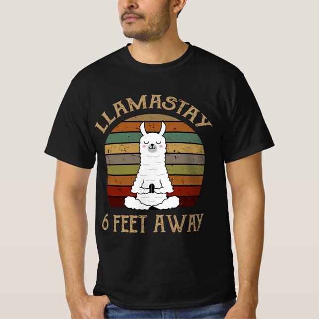 Camiseta Llamastay a 6 pés de distância (Frente)