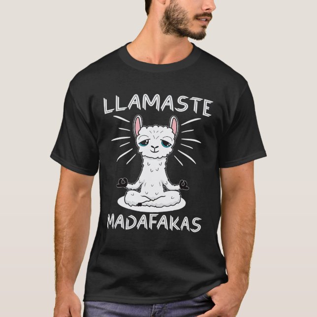 Camiseta Llamaste Madafakas  Lhama  llamastay (Frente)