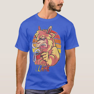 Camiseta Llame Llama com café entediado Llama T-Shirt