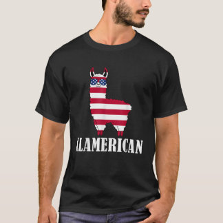 Camiseta Llamerican Lama 4 de julho EUA Lama América
