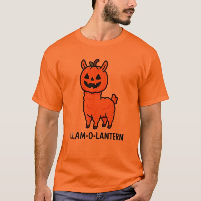 Camiseta Llamo-o-lantern Halloween (Frente)
