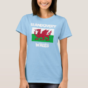Camiseta Llandovery, País de Gales com bandeira galesa