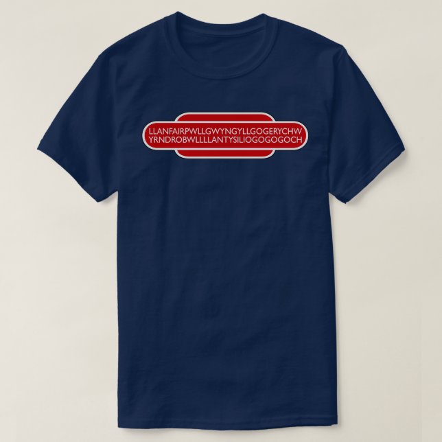 Camiseta Llanfairpwllgwyngyllgogerychwyrndrobwllllantysilio (Frente do Design)