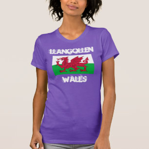 Camiseta Llangollen, Wales com bandeira de Galês