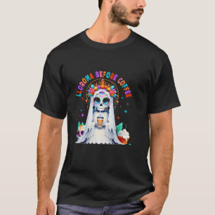 Camiseta Llorona Antes Do Café Horror Engraçado Para Homens